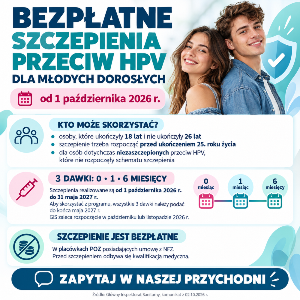 Plakat promocja szczepienia na HPV